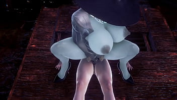 Preview 3 of Cum Nyc - Lady Dimitrescu Reverse Cowgirl | Resident Evil Village Parody