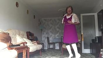 Preview 1 of Danial Dani Anal - Purple dress &amp_ Boots - Johanna Clayton