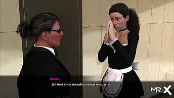 Preview 4 of Mom Leg Injured Son Hel - FashionBusiness - Maid takes off all her clothes E1 #1