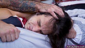 Preview 1 of Big Cook Smoll Girl - Fucked roughly by his hairy stepdad - gay porn
