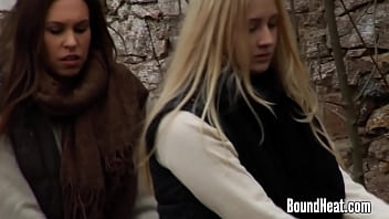 Preview 2 of 2boys1girl Hd - Naked Lesbian Slaves In Bondage Being Submissive And Obedient