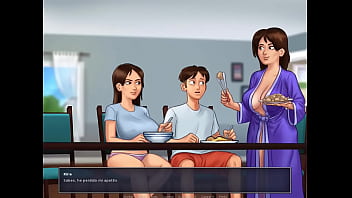 Preview 3 of Brother Shere A Bed Sister - Summertime Saga Cap 7 - Follando Con Mi Hermanastra En mi Cama