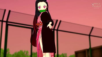 Preview 1 of Merawat Mom - Innocent Nezuko Chan needs to control her impulses with you - Demon Slayer