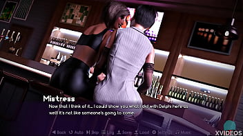 Preview 2 of Girl Sd Porn - SKY RESORT: DELPHI &amp_ JESSY #09 &bull_ Mutual dick grabbing at the bar