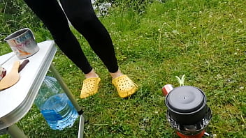 Preview 2 of 1170 Cougars And Cockolds - My Summer Trip &bull_ Camping &bull_ Smelly Feet &bull_ Foot Fetish