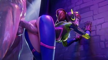 Preview 2 of Mom Insists Not Daughter Jerks - D.va AssJob And Fucked DoggyStyle In Alley