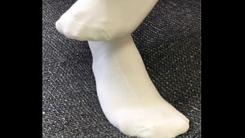 Preview 1 of Lexxi Lockhart Fart - I take off my white socks,  smear my feet and decorate them