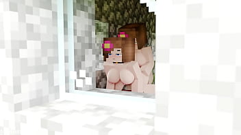 Preview 1 of Son Saw Bathing Mom - Jenny fuck Jenny(minecraft porn)