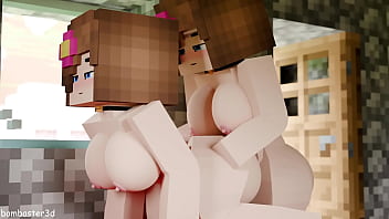 Preview 4 of Son Saw Bathing Mom - Jenny fuck Jenny(minecraft porn)