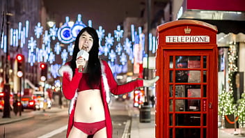 Preview 4 of Very Hairy Bush Eating - Mistletoe Kisses starring cute asian teen Alexandria Wu