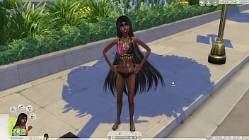 Preview 2 of Student Pays College - shemale covered in sperm walking in public sims 4