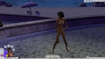 Preview 3 of Student Pays College - shemale covered in sperm walking in public sims 4