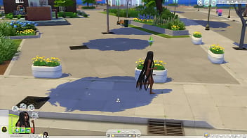 Preview 1 of Student Pays College - shemale covered in sperm walking in public sims 4