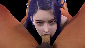 Preview 2 of Lezbian Hot New - 3D big boobs cosplay slut have her first time gangbang sex