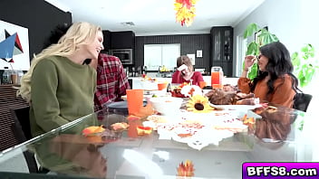 Preview 1 of Nelly Smp Papua - bffs8.com-Summer Col  Evelyn Payne and Alex Kane celebrate thanksgiving in the naughtiest way possible