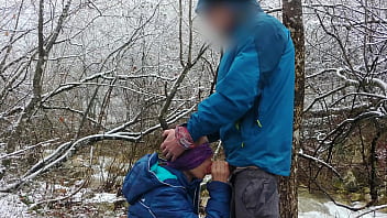 Preview 4 of Rasi Kanna Sex - Public Blowjob And Cum Swallow Near The Mountain River