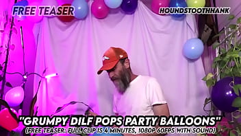 Preview 2 of Hidden Hotel Rape - Grumpy DILF Pops Party Balloons