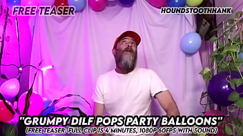 Preview 1 of Hidden Hotel Rape - Grumpy DILF Pops Party Balloons