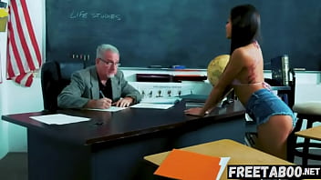 Preview 2 of Hot Mom Sex Son Hot - Getting Fucked By My Professor To Pass The Class - Vina Sky - Full Movie On FreeTaboo.Net