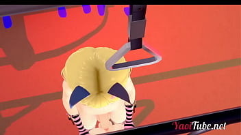 Preview 4 of Hoodrat Tusa Online - Vocaloid Yaoi - Femboy Fucks Len in a train and cums in his ass - bareback creampie anal Japanese Asian anime manga gay