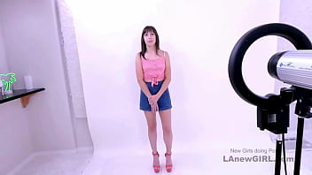 Preview 1 of Pragnant T - Mesmerizing cute model seduced by the producer