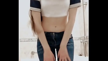 Preview 1 of Group Sexdownlodig - Pissing girl! I really want to pee,  I undress and pee in the bath right through my panties,  and then I squeeze them into your mouth