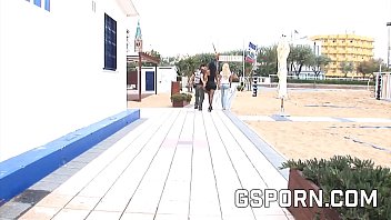 Preview 1 of Pinto Ass - Sexy trans threesome sex with busty blonde and brunette