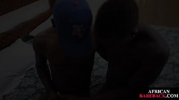 Preview 1 of Lezdom Humiliate Lick10 - Ebony twink tugs dick before barebacked for creampie