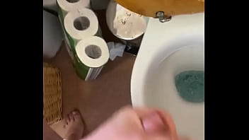 Preview 2 of 2 Duck In One Hole - Wanking in my bathroom big cumshot in the toilet