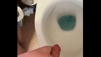 Preview 4 of 2 Duck In One Hole - Wanking in my bathroom big cumshot in the toilet