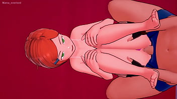 Preview 2 of Threesome Asshole Porn - Gwen (adult version) pink swimmer horny at love hotel