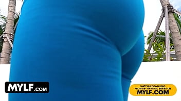 Preview 1 of Camfrog 1pe N - Mylf - Hot Fit Milfs Working Out In Tight Yoga Pants And Taking Hard Cocks In All Holes Compilation