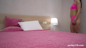 Preview 1 of Wants Car - Pink Barbie Climaxing in Bed for Perfect18