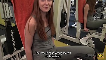 Preview 1 of Asking For A Spanking - HUNT4K. Spontaneous pickup in the gym causes passionate sex scene