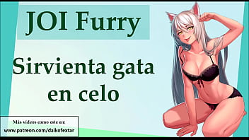 Preview 2 of Natasha Malkova S Alan Stafford - JOI Furry hentai. Sirvienta maid en celo.