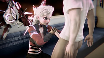 Preview 1 of Sax Mom And San - Elsa Cyberpunk 2077 - Frozen porn crossover