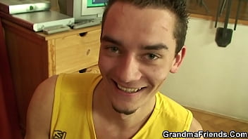 Preview 2 of Nude Berens - Watch POV threesome with chubby old grandma