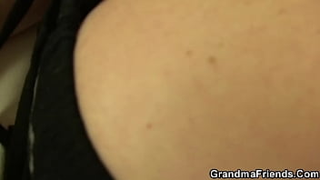 Preview 1 of Nude Berens - Watch POV threesome with chubby old grandma
