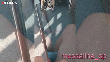Preview 2 of Feet My Wife - MESSALINA - LATINA MILF WITH NO PANTIES FLASHES HER WET SHAVED PUSSY TO A STRANGER IN THE SUBWAY WHILE HE WAS TAKING PICTURES