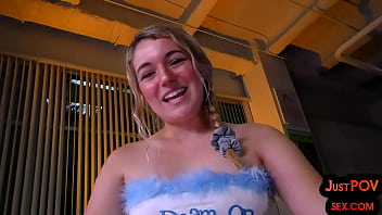 Preview 1 of Doog Ledij Xxx - POV teen GF slutty talks and closeup rides cock BFs cock