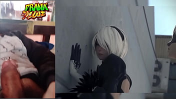 Preview 2 of X Horror - Watching hentai game (nier automata)