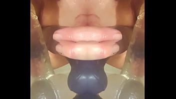 Preview 3 of Regonant Womam - MIRRanuz-13 DP Fuck my own AnusInOutBeaded&amp_VibeMIRR with my Penis3D then insert two 8 inch DildoAnusPanoramaLieHassockMIRR together and separately