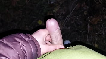 Preview 3 of Jav Hihi Pornstar - Public cruising in local forest becomes hotter when a thick mature load creampies young twink mouth