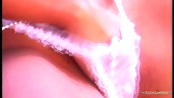 Preview 1 of Lesbo Mikfs - Seeing the brunette rub her clit outdoors leads to an anal threesome and double penetration