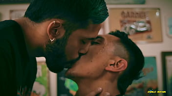 Preview 1 of Police Boy Rape Gril Xxx Prant - Anal Camilo Brown Fucking Athletic Twink JB Bareback Covering His Ass In Cum And Pushing It Inside His Hole