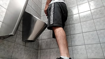 Preview 3 of Hq Porn Zeyna Hd - A busy guy with an uncut dick peeing in a public toilet