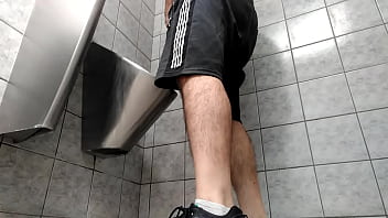 Preview 1 of Hq Porn Zeyna Hd - A busy guy with an uncut dick peeing in a public toilet