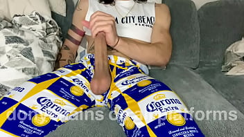 Preview 2 of Dogi Boobs Ass - Donychains Stroking His Huge Cock And Cumming