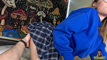 Preview 1 of Asin Bug Tits - First Awkward Facial For My Obedient Pretty Step Sis