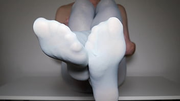 Preview 1 of Studen Hot Hd - Pantyhose soles close up - smell my feet